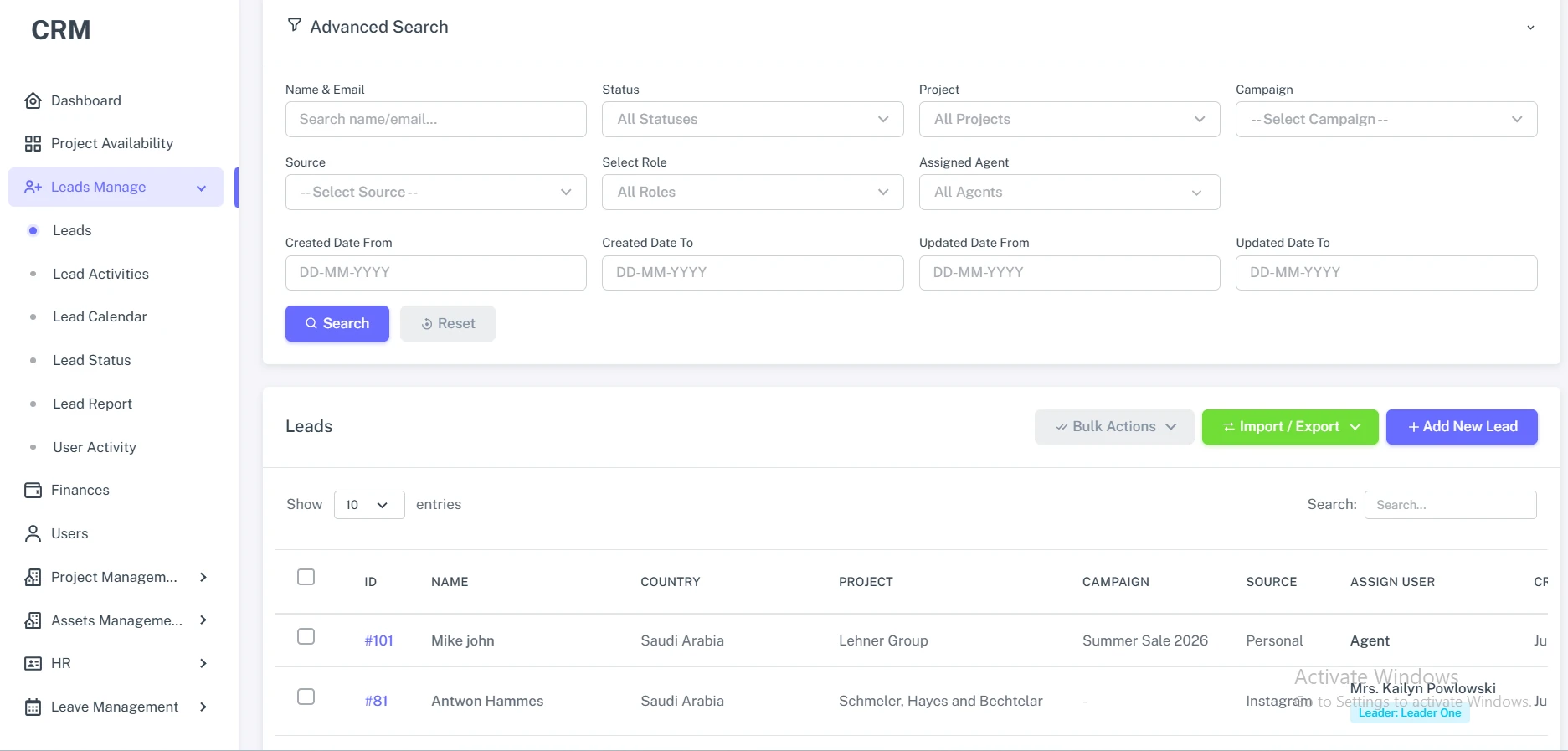 Visual Kanban Lead Management and Multi-Channel Sales Pipeline Board
