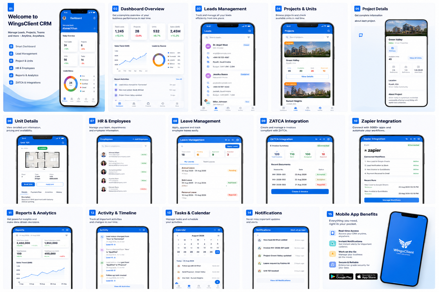 WingsClient 15 Mobile CRM Application Modules Overview